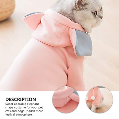 Pet Moletom com Capuz Roupas de Elefante Orelha Macia Pijama Quente Pet Puppy Macacão para Halloween