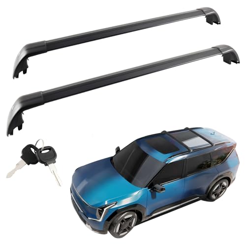 OSNLEW Lockable Roof Rack Cross Bars Compatible with KIA EV9 Wind AWD Land AWD 2024 2025 (Exclude GT-Line)