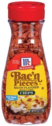 McCormick, Bac'n Pieces, Bacon Chips, 4.4oz Container (Pack of 3) by McCormick