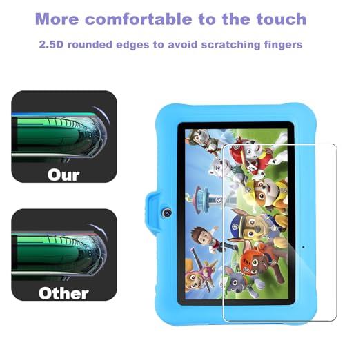 [2 Pack]Screen Protector for TABTIVI 7 Inch Android Kids Tablet/TABTIVI K7083 Tempered Glass,Ultra Resistant,Anti Fingerprints,HD Clear,No Bubbles,9H Hardness Protector Film Tempered Glass,Transparent - Image 5