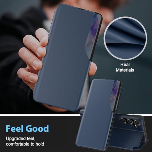 Étui en cuir bleu de qualité supérieure pour Galaxy A55 - 2