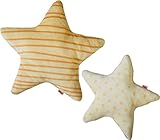 Da die ca. 37 cm großen, sternförmigen Kinder-Kissen wunderbar weich wattiert sind, liegen kleine Träumerle auf ihnen himmlisch bequem