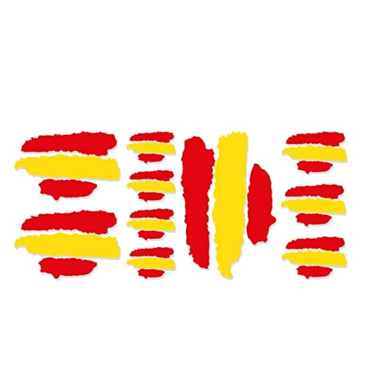 Custom Vinyl Pegatinas Banderas DE ESPAÑA Stickers AUFKLEBER Decals Moto Moto GP Bike Coche (Colores Bandera ESPAÑA/Spain Flag Colors)