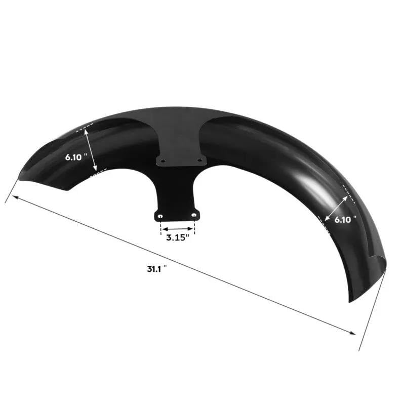 Garde-Boue Avant Enveloppant 26 Pouces pour Éviter les Projections sur Moto Glide
