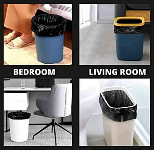Image of Biodegradable Garbage Bags (Medium Size 48Cm 53 Cm / 19 Inch 21 Inch) (180 Bags) (6 Rolls) Dustbin Bags For Office Home Eco Friendly | Trash Bags | Black Cover |, 1 Count