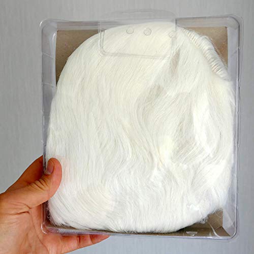 PtitClown - 18036 - Perücke KARL mit Catogan - Karl’s Wig - Synthetisches Haar - Perfekt für Karneval, Mottopartys, Fashion Week, Kostümpartys, Silvester - Erwachsene Männer - Weiß