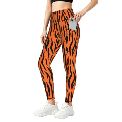 Ropa de gimnasio ZXERTG: leggings de compresión para mujer con rayas de tigre