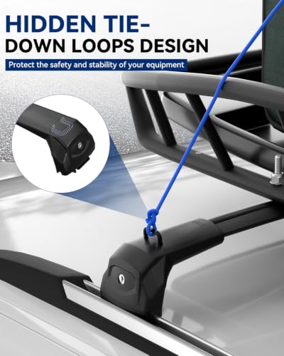Image of 360Lbs Roof Rack Cross Bars Compatible with Jeep Grand Cherokee 2011-2021 | with Grooved Side Rails, Heavy Duty Top-Mount Aluminum Roof Rails Crossbars Rooftop Luggage Racks Cargo Carrier