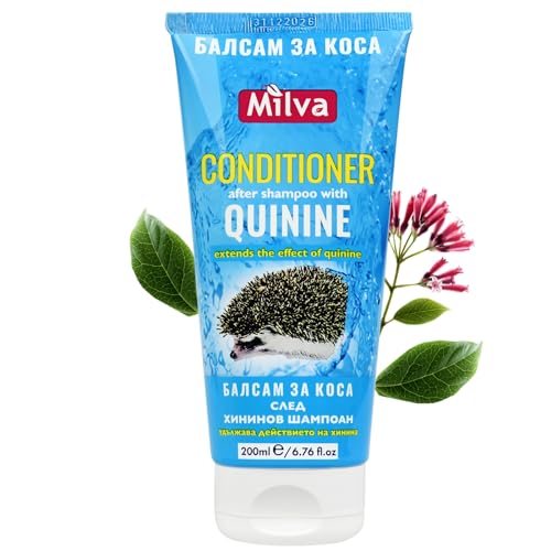 Milva Hair Conditioner for Dry Damaged Hair with Quinine Extract, Supports Quinine Shampoo, Hair Growth and Loss Treatment for Women, Natural Nourishing Conditioner, 200 ML