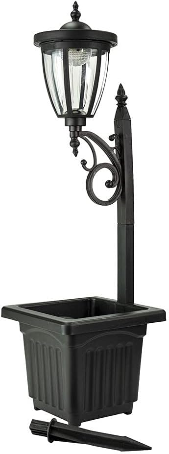 Sun-Ray Kambria Multi Function 29” Solar Lights with Posts, Ground Stakes, Planters, & Wall Mount Hardware, Outdoor Lights for Patio, Porch, Deck, Yard
