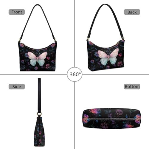 Image of Handbag for Women Leather Underam Shoulder Bag with Zipper Fashion Work Purse Waterproof Travel Wallet
