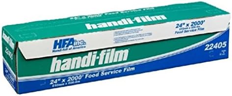 Handi-Film 24" x 2000' Plastic Food Service Film Cling Wrap Roll (Pack of 1 Roll) image 2