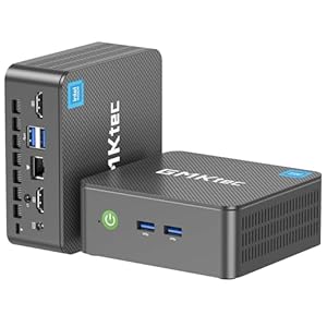 GMKtec Mini PC N95 (Turbo 3.4GHz) 16GB DDR4 512GB SSD Computadora de escritorio 4K Dual HDMI Display/3x USB3.2/WiFi 5 BT5.0/RJ45 Ethernet Nucbox G3S