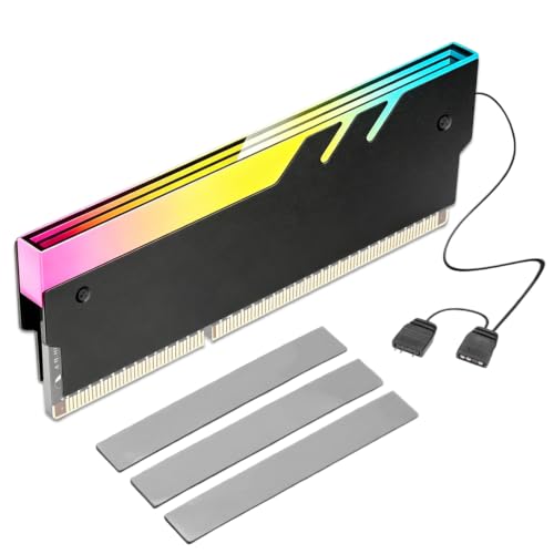 Image of ZORBES Desktop RAM Heatsink ARGB Memory Heat Spreader for DDR4 DDR5 with 5V 3 Pin Sync and Aluminum Alloy Construction for Gaming PC Builds