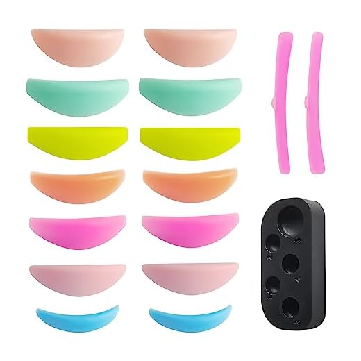 Libeauty Accesorios para levantamiento de pestañas, 7 pares de Lash Lift Shield, 1 par de cintas para levantar pestañas, 1 paleta