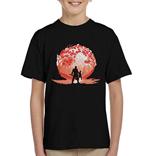 Image of Cloud City 7 God of War Kratos Moon Kid's T-Shirt Black