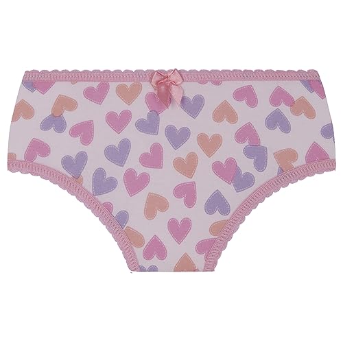 Kit 3 Calcinhas Infantil Roxo Básica Estampadas Coração Lupo Tamanho:P - 3 a 5 anos