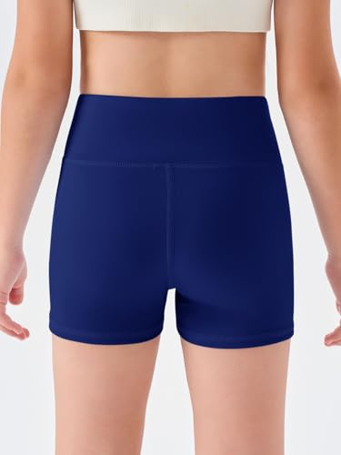 Image of Haloumoning Girls Athletic Shorts Kids High Waisted Yoga Dance Biker Shorts Comfy Gymnastics Shorts 5-14Y