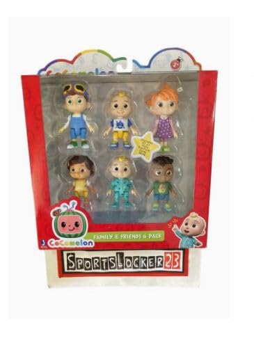 Pack Of 6 Cocomelon Family And Friends Action Figures 11.75x4x6inch