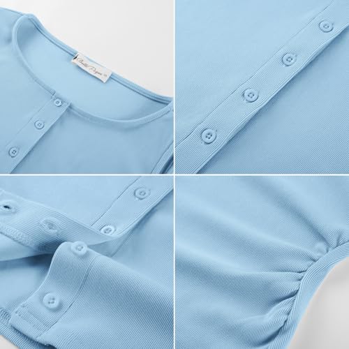 Image of Belle Poque Womens Button Down Tank Tops Ribbed Summer Vest Slim Fit Crop Going Out Tops Open Front Sleeveless Y2K Clothes