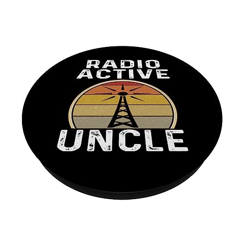 Radio Active Oncle Funny Ham Radio Operator Amateur Radio PopSockets PopGrip Interchangeable – vue 2