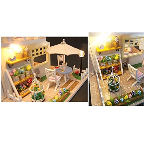 Miniatur-Puppenhaus-Bausatz, DIY-Miniatur-Zimmer-Set, DIY-Puppenhaus-Modellbausatz, Zusammengebaute Miniaturkabine Mit… – Bild 5