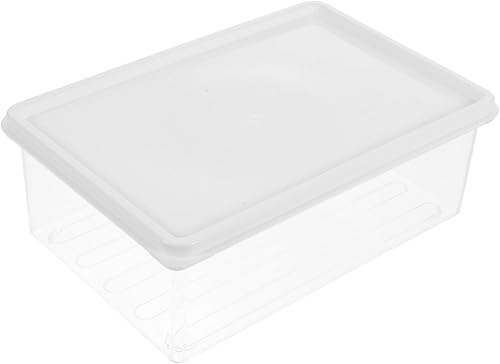 Caja organizadora transparente para alimentos, contenedor de verduras, refrigerador, contenedor de almacenamiento de tocino, caja de almacenamiento