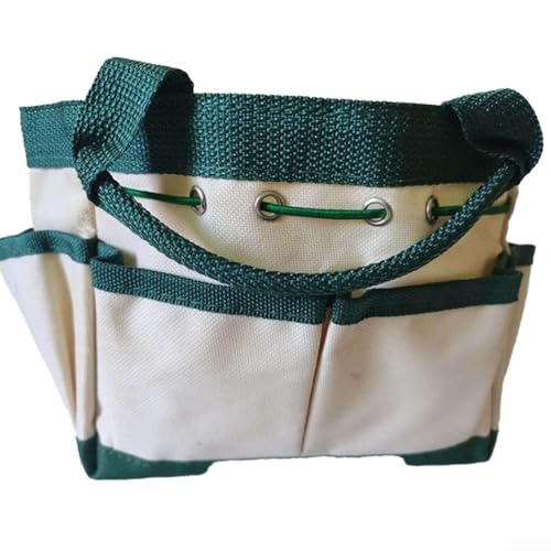 Heavy Duty Tool Bag, Garden Tool Bag Oxford Cloth Green Foldable 31x15x26cm