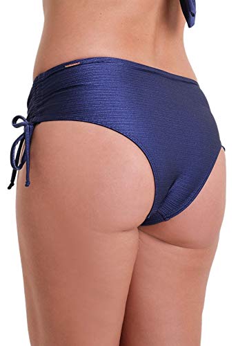 Calcinha Biquíni Avulso Amarração Lateral Marrakesh - Azul Marinho - P