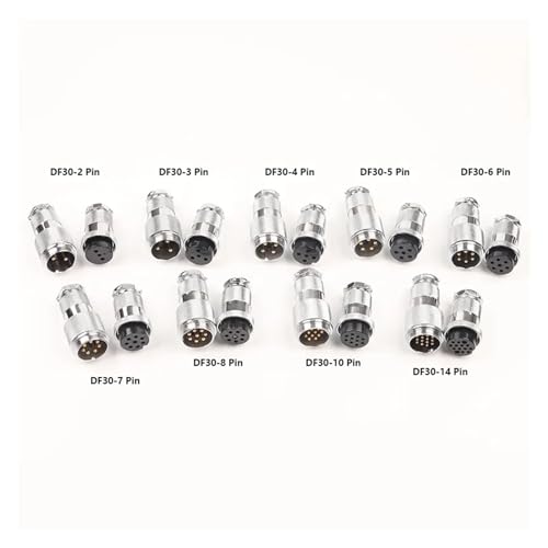 Conector GX30 de 5 pines antitirones con enchufe eléctrico de aviación DF30 macho hembra 4