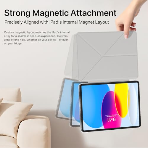 SANDUODD for iPad A16 Case, iPad 11th/10th Generation Case (2025/2022), Slim Foldable Multi-Angle Folio with Strong Magnetic Attachment, Auto Wake/Sleep & Hidden Pencil Holder by SANDUODD - Image 6