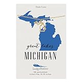 Lucky Feather Michigan State Shaped Necklace | 14k Gold-Dipped Pendant Necklace | Easter Basket Stuffer| State Love Fashion Jewelry For Women | Dainty Necklace For Women | Great Gift Idea