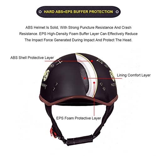 Casque Moto Léger EBAYIN avec Attache Rapide Quick Release Jet Bol - 3