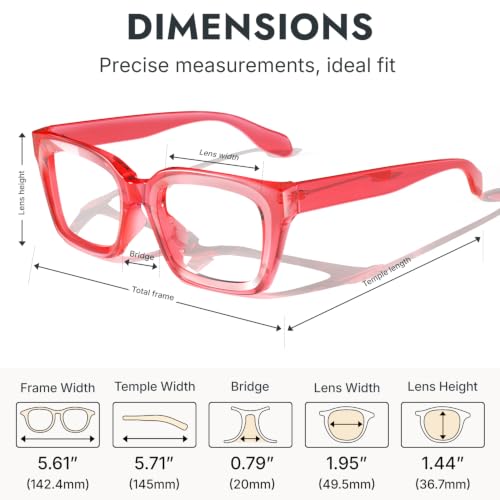 Image of VISOONE Chunky Square Anti Glare UV400 Blue Light Blocking Computer Glasses