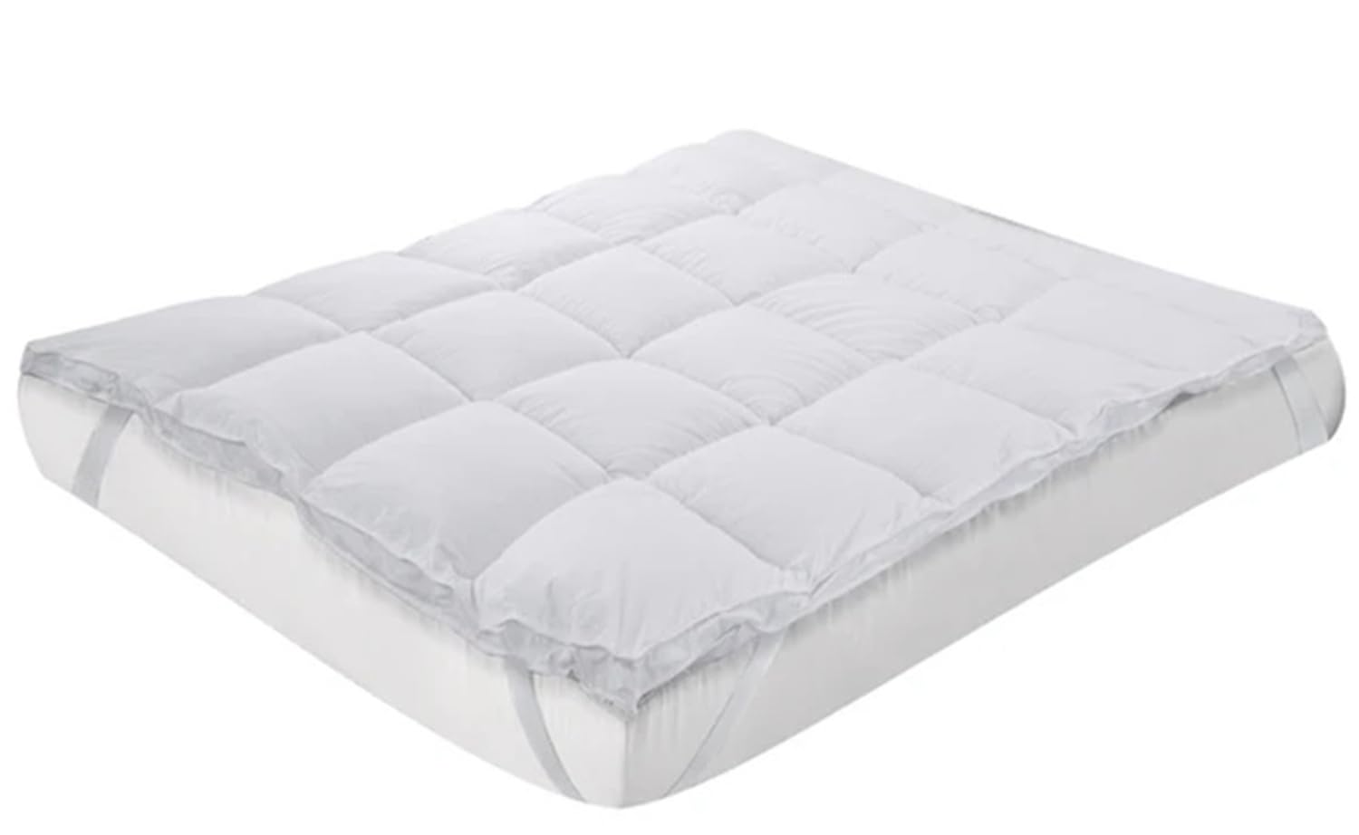 BIBIHOME - Topper Fibra 1000 Niucci in Cotone e Fibra Anallergica – Fresco, Traspirante, Antiacaro, Trapuntato a Quadri con Piping, 100% Made in Italy, Comfort e Morbidezza per Materasso
