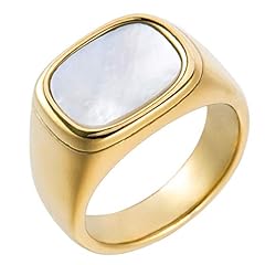 Mother of Pearl Square Ring