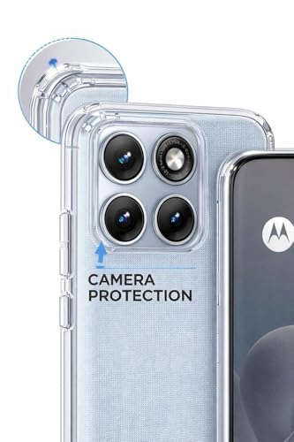 Image of COVERBLACK Flexible Rubber Case Back Cover Compatible for Moto Edge 70 Fusion 5G - Transparent
