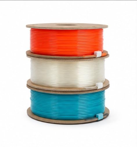PLA 3D Printer Filament Combo Pack 1.75mm – Orange, Transparent Clear & Teal Blue | Smooth Printing | Tangle-Free | High Dimensional Accuracy | Compatible with Most FDM 3D Printers (200g)-image-19