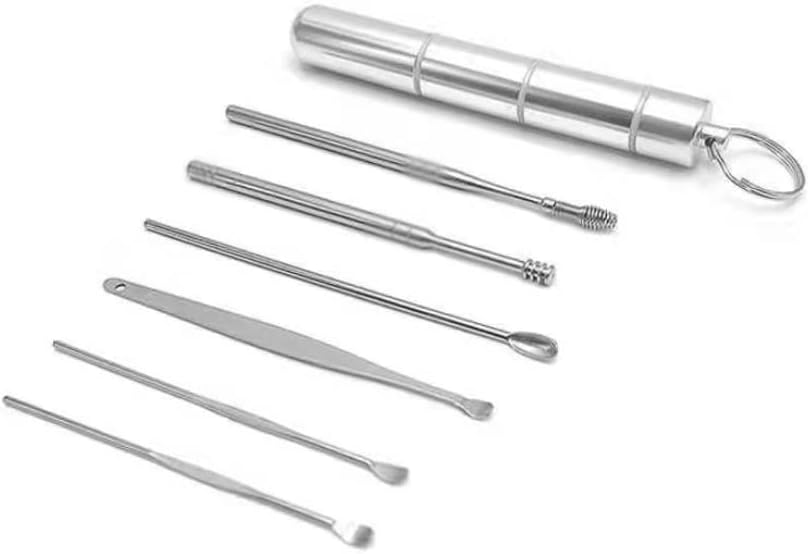 Ear Wax Removal Kit Ear Wax Removal Kit 6pcs Earwax Cleaner Tool Set Durable Ear Cleaning Kit Ear Cleaner Tool Set with Storage Box Ear Pick (C)
