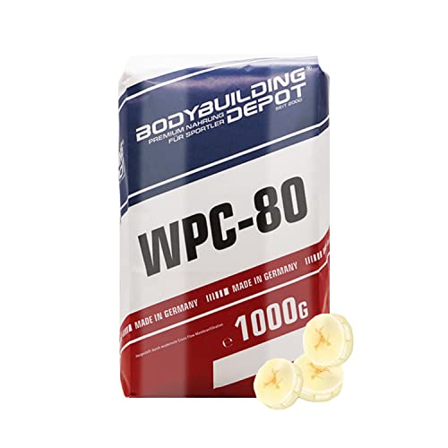 Bodybuilding Depot Whey Protein Pulver 1kg - Banane | umweltfreundlich in Papier verpackt