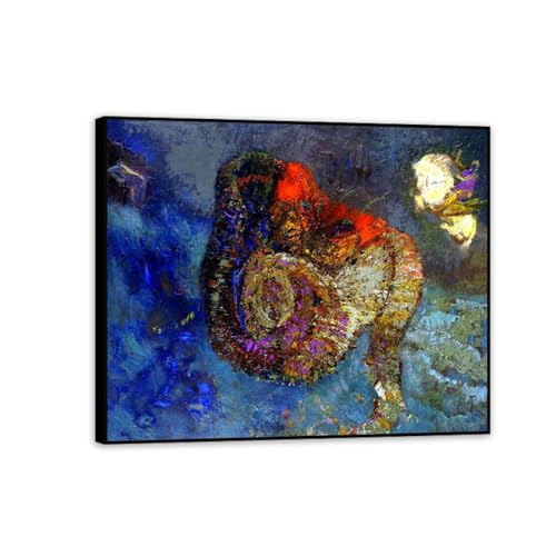 Poster célèbre Odilon Redon avec cadre noir pour habiller un mur vide