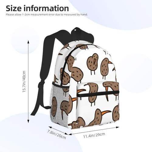 Sac à dos imperméable kiwi oiseau protégeant vos affaires de cours - 3