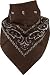 Produktbild Harrys-Collection Unisex Bandana Bindetuch 100% Baumwolle (1 er 6 er oder 12 er Pack), Farbe:dunkelbraun