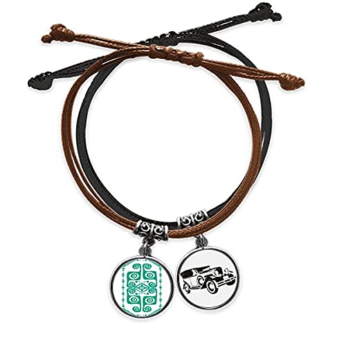 Bracelet poisson en corde verte et cuir idéal pour vos sorties estivales et voyages