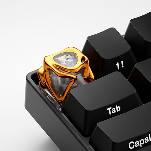 Image of XVX Custom Keycaps, Metal Liquid Transparent Key caps, 1U Keyboard Keycaps Replacement for Mechanical Keyboard