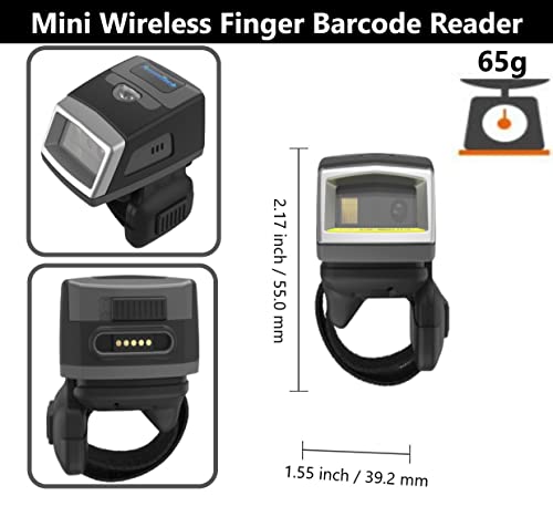 Mini lecteur de codes-barres Bluetooth 2D QR logistique douchette portable Android