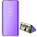 Produktbild SWMGO® Spiegelüberzug Clear View Standfunktion Flip Hülle Kompatibel für OnePlus Nord/OnePlus 8 Nord 5G/OnePlus Z (Lila)