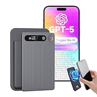 NUASI KI Digitales Diktiergerät mit Hülle, Transkribieren und Zusammenfassen, App-Steuerung, One-Touch-Aufnahme, Unterstützt 80+ Sprachen Übersetzung, 64 GB Speicher, Für Telefonate, Besprechungen