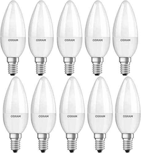 Osram E14 LED Bulb Classic B40 Value 4.9W Warm White 2700K Frosted- Pack of 10
