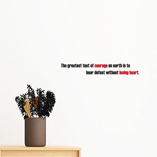 Sticker mural slogan du courage amovible art mural grand format papier peint DIY 80cm